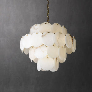 Alabaster Magnolia Multi-tiered Round Chandelier - view 5