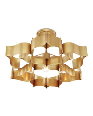 Golden leaf shape Small Chandelier - view 3