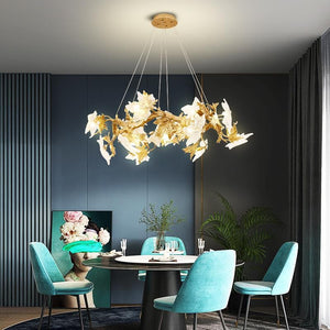 Branch Maple Leaf Crystal Chandelier - view 4
