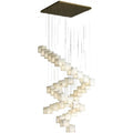 Modern Luxury Alabaster Cubic Round Pendant For Dining Table, Staircase - view 4