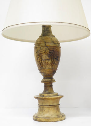 Pair of Italian Carved Alabaster Table Lamps - view 7