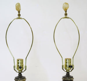 Pair of Italian Carved Alabaster Table Lamps - view 8
