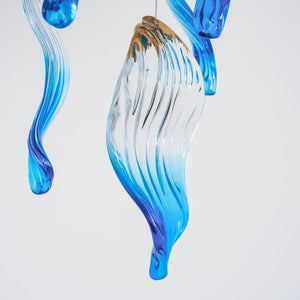 Galaxy Ocean Drift Blown Glass Crystal Spiral Chandelier - view 41