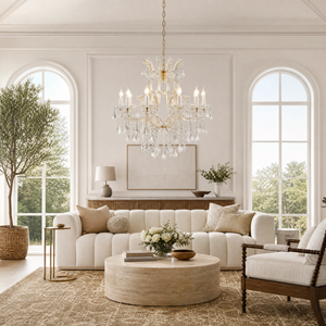 30" 10-Light Maria Theresa Crystal Chandelier - Gold - view 4