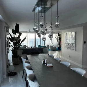 Raindrop Glass Linear Chandelier 72" - view 15