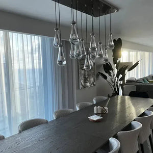 Raindrop Glass Linear Chandelier 72" - view 16