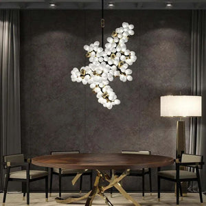 Pretty Grape Hanging Branch Chandelier Over kitchen Island - view 2