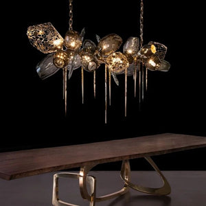 Bryce Contemporary Glass Chandelier, in alabaster - view 3