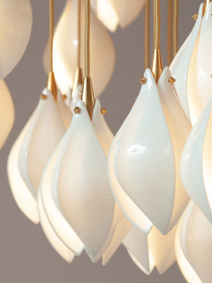Grand Nordic Magnolia Blossom Ceramic Pendant Chandelier Chandeliers