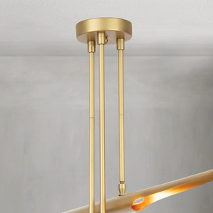 Pulsara Chandelier, steel in natural brass - view 3
