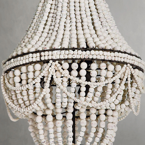 Marisol Chandelier, wood in white - view 10