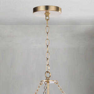 Riviera Chandelier, steel in natural brass - view 2