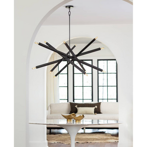 Verith Chandelier, steel in natural brass - view 23