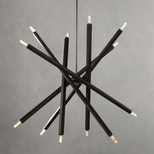 Verith Chandelier, steel in natural brass - view 8