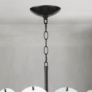 Callith Chandelier, glass in white - view 3