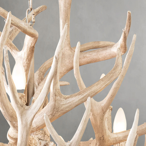 Nautine Antler Chandelier, resin in natural - view 4
