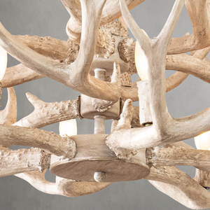 Nautine Antler Chandelier, resin in natural - view 5