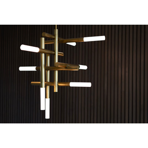 Calliope Chandelier, steel in natural brass - view 8