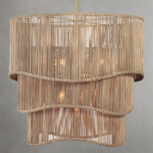Valmont Natural Rattan Chandelier - view 3