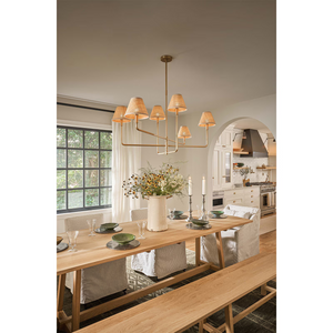 Polara Brass rattan Chandelier, in natural brass - view 7