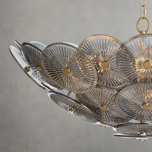 Zinnia Chandelier, glass in smoke - view 7