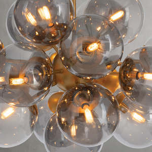 Driftelle Brass Smoked Glass Chandelier, in natural brass - view 3