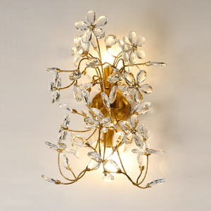 Fiore Crystal Flowers Wall Sconce 2-Light, chandelier - view 2