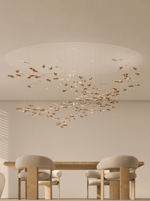 Galaxy Leaf Twisted Sculptural Meteor Shower Crystal Spiral Chandelier - view 3