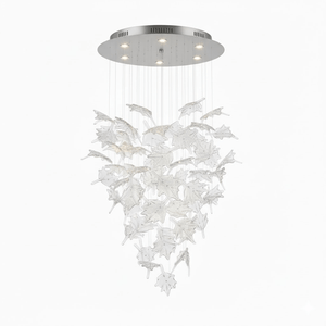 Multicolor Crystal Spiral Maple Leaf Chandelier - view 71