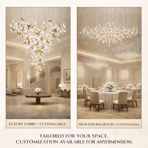Floating Leaves Meteor Shower Crystal Spiral Chandelier - view 32
