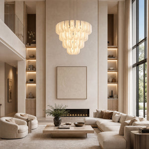 Tiered Chandelier in a living room