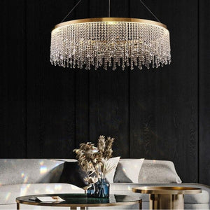 Modern Crystal Tassel Ring Chandelier - view 7