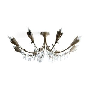 Gothic Viticcio Leaf Flushmount 8-Light – Silver, flush mount - view 2