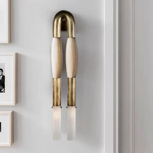 Double Head Antonia Horsehair Sconce, glass wall sconce - view 3