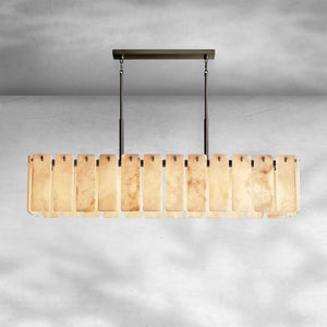 Calame Alabaster Rectangular Chandelier 72" - view 3