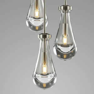 Raindrop Round Chandelier 5 Lights 14"D - view 14
