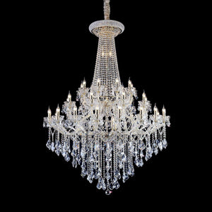 Extra Large Retro Empire Candle Crystal Chandelier for High-ceiling Space