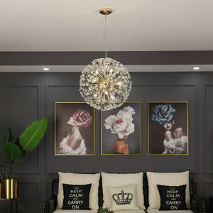 Dandelion Spherical Crystal Pendant Light