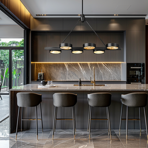 Aster Linear Brass Chandelier - view 3