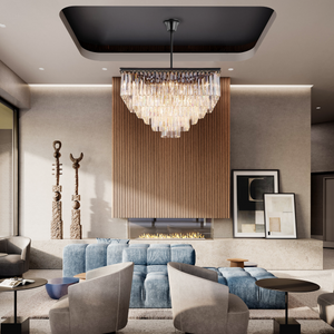 Falria 5-Tier Crystal Square Chandelier - view 9