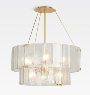 Willamette Glass Round Chandelier 2-Tier 32'', two-tier