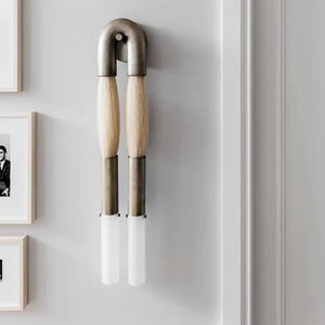 Double Head Antonia Horsehair Sconce, glass wall sconce - view 6