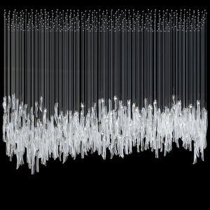 Linear Tube Cluster Chandelier