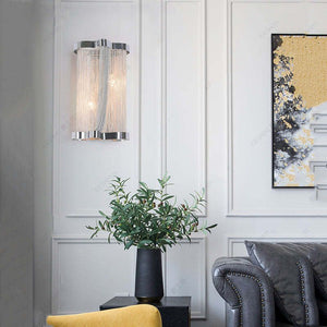 Ashley Aluminum Chain Tassel Wall Sconce, chandelier - view 2