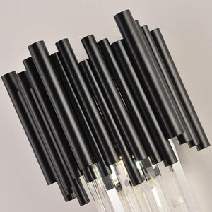Natasha Modern Classic Black Crystal Wall Sconce Height 15" - view 4