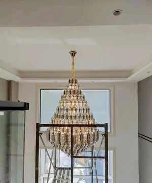 Staircase/Foyer Chandelier With High Clarity Crystals Luxury Ceiling Light - view 7