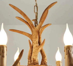 Affordable Vintage Rustic Resin Antler Candelabra Chandelier for Living Room / Restaurant / Cafe / Bar - view 12