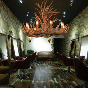 Affordable Vintage Rustic Resin Antler Candelabra Chandelier for Living Room / Restaurant / Cafe / Bar - view 7