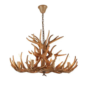 Affordable Vintage Rustic Resin Antler Candelabra Chandelier for Living Room / Restaurant / Cafe / Bar - view 11