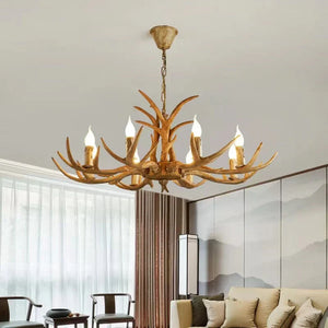 Affordable Vintage Rustic Resin Antler Candelabra Chandelier for Living Room / Restaurant / Cafe / Bar - view 16